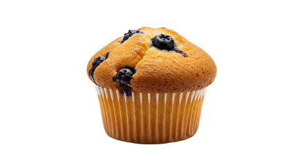 Delicious Blueberry Muffin Isolated on White Background for Breakfast or Snack