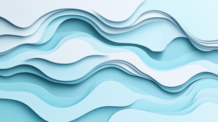 Abstract Blue Wave Layers (1)