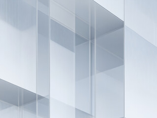 Modern architectural design with glass elements and clean lines in urban setting