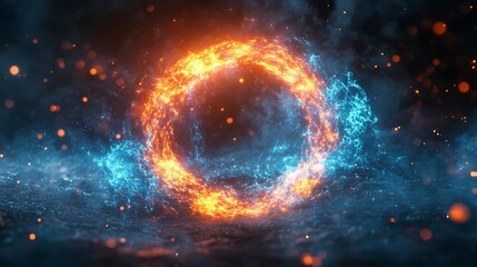 Obraz premium Sparks dynamically shaping a neon-blue word in the darkness, electric energy crackling around the letters, cyberpunk aesthetic, cinematic glow, ultra-sharp details, high contrast. --ar 16:9