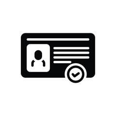 Black solid icon for license