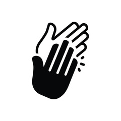 Obraz premium Black solid icon for applause