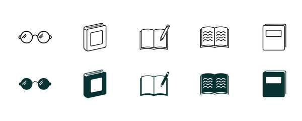 Knowledge Vault: Book & Education Icon Set