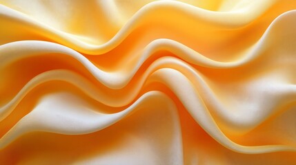 Obraz premium Soft, flowing, yellow fabric drapes