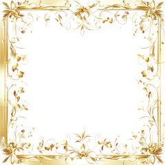 Obraz premium gold frame with floral ornament