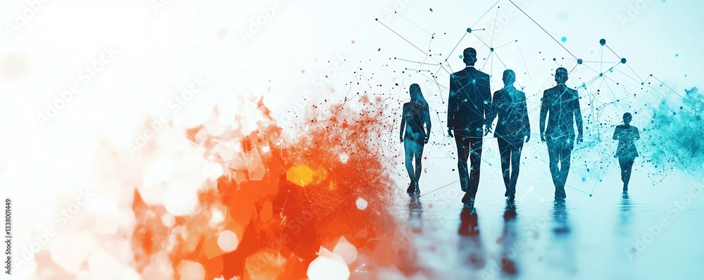 Poster visual representation of business networking