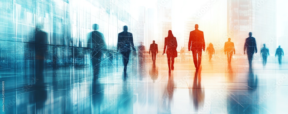 Poster visual representation of business networking