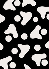 Black and white trippy illustration