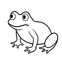 Cute Outline Baby Frog