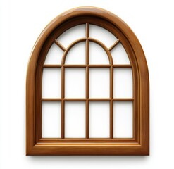 Obraz premium Wooden arched window