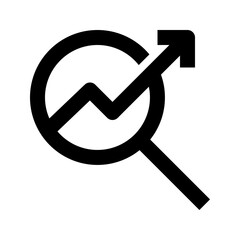 Analyse Icon. Analyse, Data, Insight, Research, Evaluation, Statistics, Review, Observation. Vector Icon Illustration