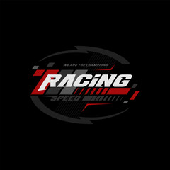 Naklejka premium racing speed logo