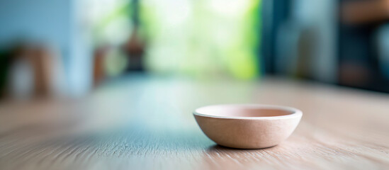 cuenco pequeño sobre mesa de madera