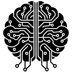 Modern Artificial Intelligence Symbols for Digital and Tech Projects
