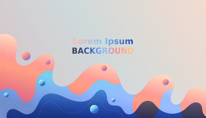 Naklejka premium Modern Abstract Wave and Blob Gradient Background – Trendy Fluid Shapes Design for Web and Print
