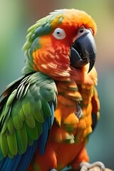 Fototapeta premium Portrait of Eclectus Parrot with blurred background