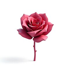 3D Rose isolated on a white background