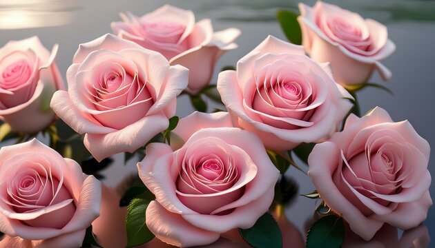 reflexed pink roses