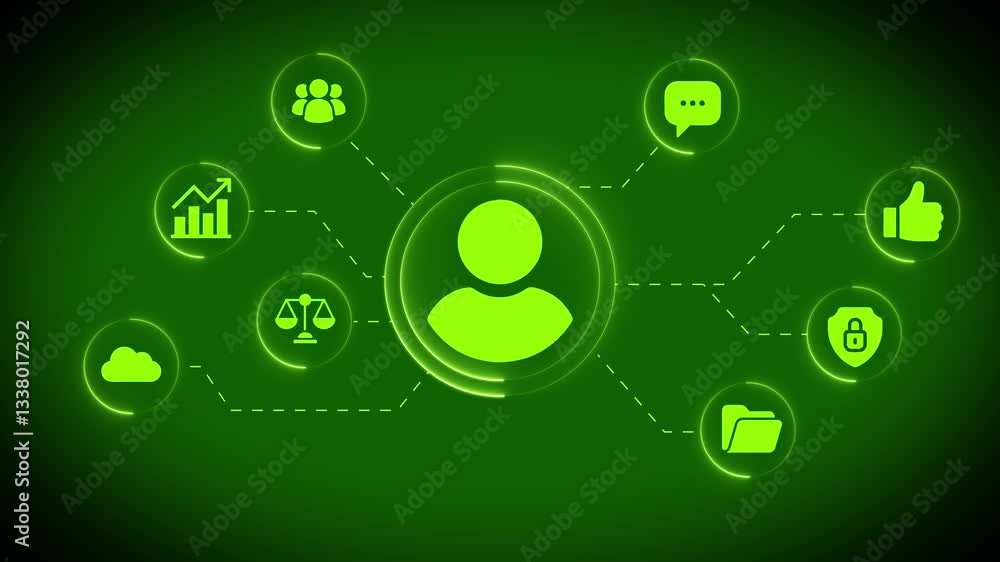 Poster internet business technology and network concept. cyber security data protection business technology