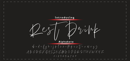 signature Font Calligraphy Logotype Script Brush Font Type Font lettering handwritten