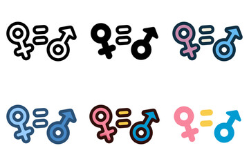 gender equality icon vector illustration