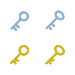 鍵のアイコンイラストセット