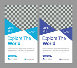  Travel and tourism Instagram and facebook story template
