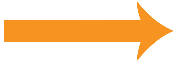 Large red long arrow icon. Long arrow pointing to the left isolated on a white background.