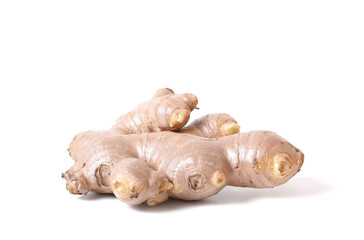 fresh ginger. isolated on a white background.