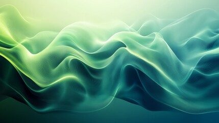 Obraz premium Abstract blue and green wave background
