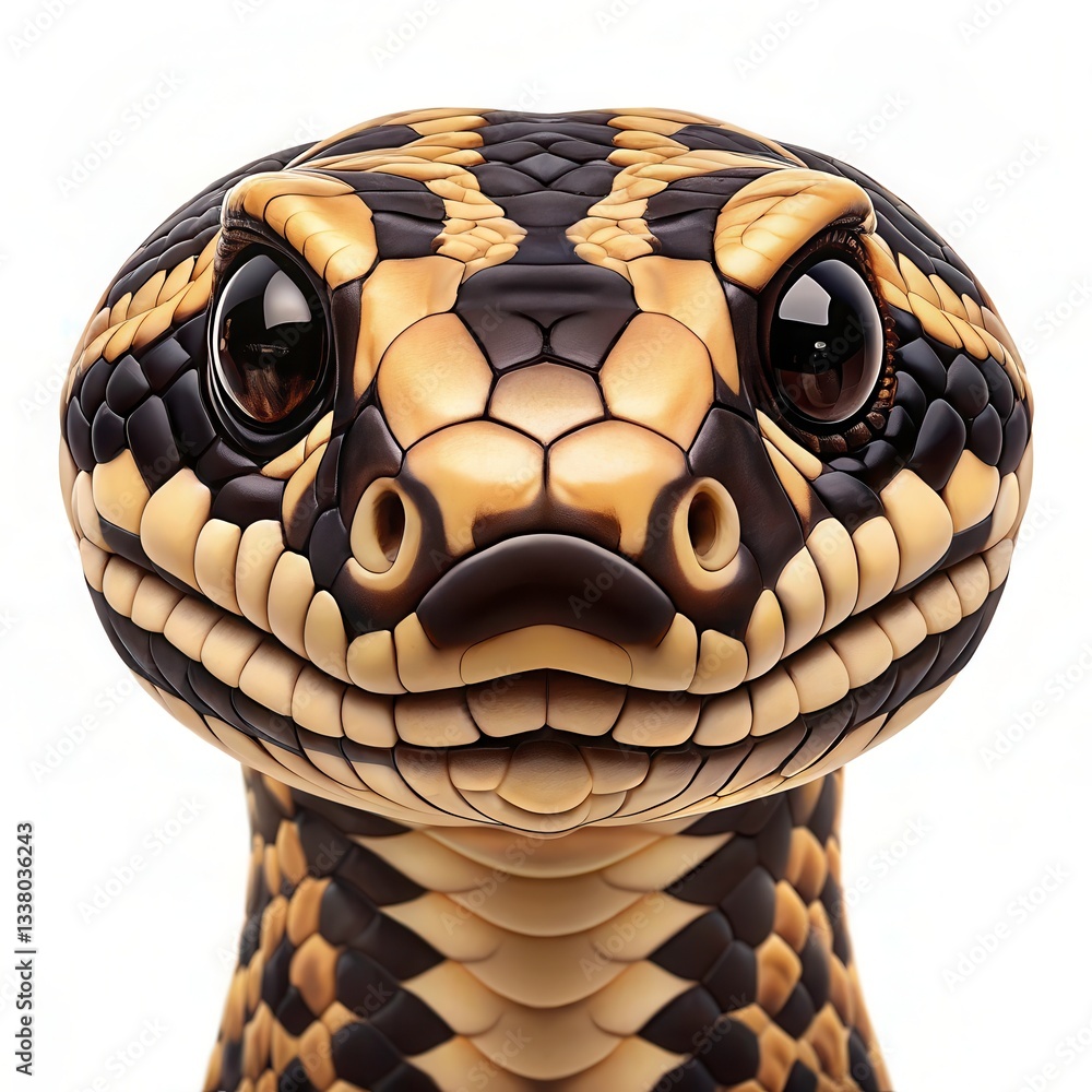 Poster Close-up View of a Venomous Gila Monster Highlighting Its Unique Scales and Facial Features Generative AI