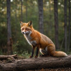 Naklejka premium red fox vulpes