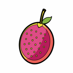 passionfruit on a white background