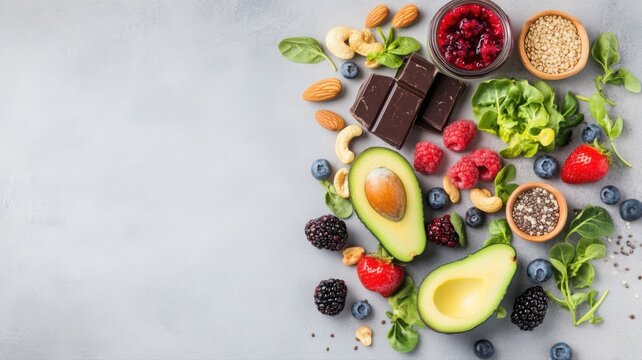 Vibrant food pyramid showcases healthy ingredients for nutrition and wellness Generative AI