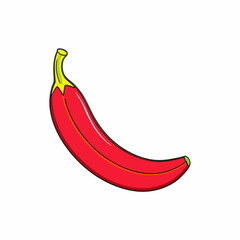 red banana fruit vector