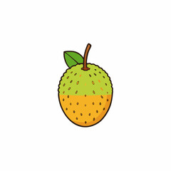vector illustration of a safou fruit