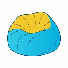 vector illustration of a bean bag chair