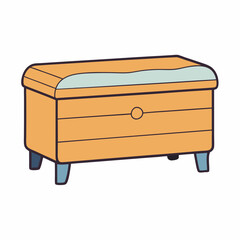 blanket chest isolated on white