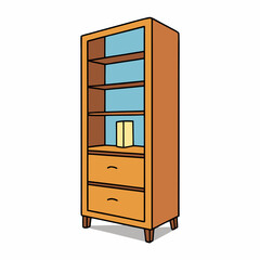 bookcase isolated on white