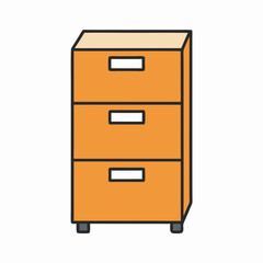 filing cabinet on white