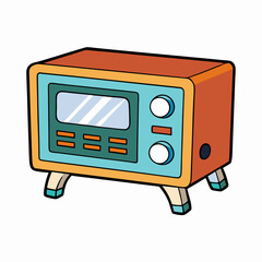 microwave isolated on white