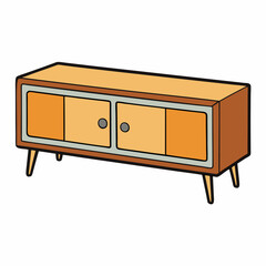 media console isolated on white