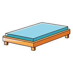 platform bed isolated on white