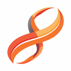abstract ribbon with flowing motion