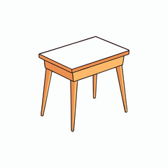 side table isolated on white