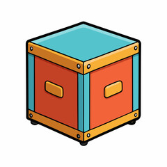 storage cube isolated on white