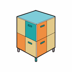 storage cube isolated on white