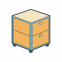 storage cube isolated on white