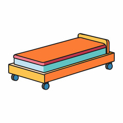 trundle bed isolated on white