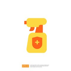 Spray Bottle Icon for Clean and Disinfect Applications Representing Hygiene and Sanitation Solutions for Health and Safety